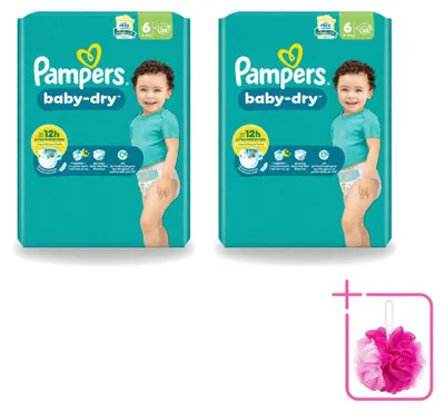 Image de 2 couches Pampers Baby-Dry, taille 6, pack économique - 2 couches
