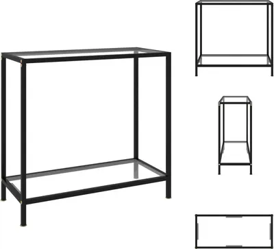 Zdjęcie produktu dla vidaXL Stolik konsola przezroczysty 80x35x75 cm szkło hartowane - Stoliki boczne