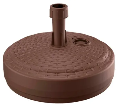 Produktbild von Prosperplast Sonnenschirmständer Im Korbgeflecht-stil 10l/kg 39x39x13 Cm Braun  Braun One Size