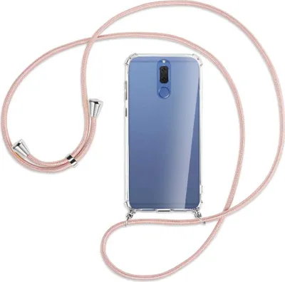 Produktbild von Handykette Backcover-Schutzhülle mit Band (Metall silberfarben) für Huawei Mate 10 Lite / G10 - roségold