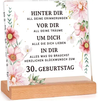 Produktbild von Personalisiertes Holzschild zum 30. Geburtstag - Deko Geschenk für Frauen