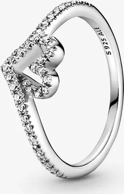 Produktbild von Pandora Funkelnder Wishbone Herz Ring 199302C01 Damenring, Ringgröße:52