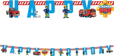 Image de AMSCAN 9912962 Chaîne de fête Fireman Sam - 180 cm, papier