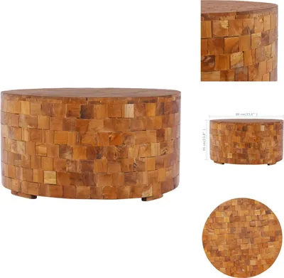 Produktbild von vidaXL Couchtisch 60x60x35 cm Teak Massivholz - Couchtische