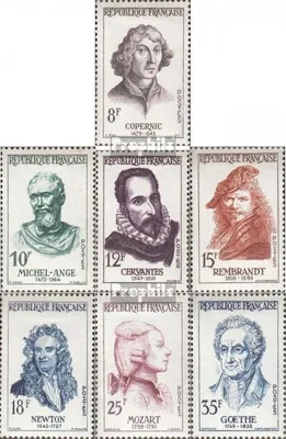 Produktbild von Briefmarken Frankreich 1957 Mi 1167-1173 (kompl.Ausg.) gestempelt Persönlichkeiten