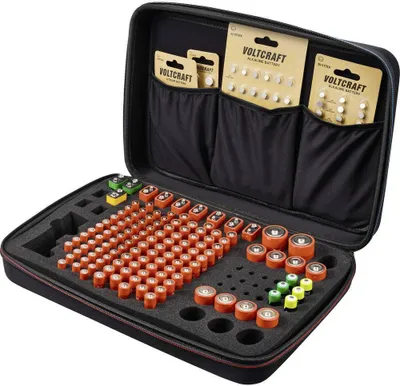 Produktbild von VOLTCRAFT BB-146-1 Batteriekoffer 146x Micro (AAA), Mignon (AA), Baby (C), Mono (D), 9 V Block (L x B x H) 41 x 27 x 9