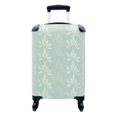 Produktbild von MuchoWow® Koffer Handgepäck Trolley Rollkoffer Kleine Reisekoffer mit 4 Rollen - Pflanzen - Grün - Muster - Cabin Size < 55x40x23 cm & 55x40x20 cm - Fotokoffer - Kabinenkoffer - Boardgepäck - Reise-Box - Reisekoffer - Reisegepäck - Koffer mit Bild - Trolley für Kinder