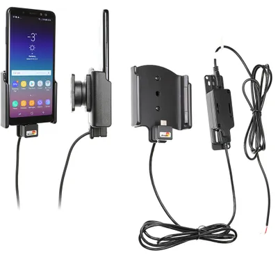 Produktbild von Brodit Gerätehalter 727035 mit Ladefunktion - für Smartphones - Samsung Galaxy A8 (2018)