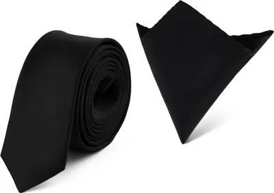 Image de Ladeheid Hommes Set Cravate Étroite & Pochette SP/P (150cmx5cm, 22cmx22cm)