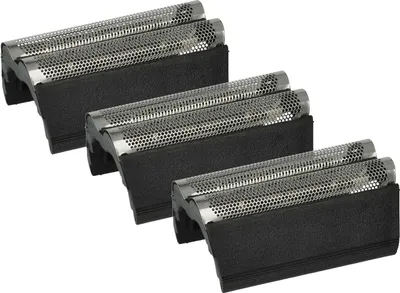 Produktbild von vhbw 3x Doppelscherfolie kompatibel mit Braun 5586, 5584, 5585 Elektrorasierer + Rahmen, silber/dunkelgrau