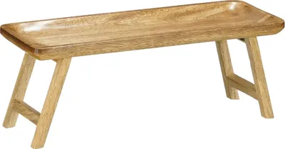 Produktbild von Mica Decorations Duko Tablett - L40 x B15 x H15 cm - Mangoholz - Dunkelbraun
