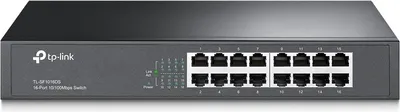 Produktbild von TP-Link TL-SF1016DS, Unmanaged, Fast Ethernet (10/100), Vollduplex, Rack-Einbau