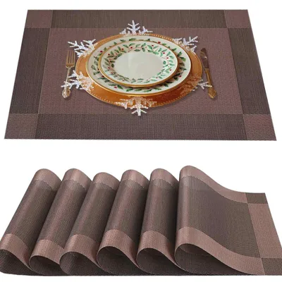 Platzset-Set 6er-Pack, hitzebeständig, 30,5x45,7 cm, rutschfest, waschbar