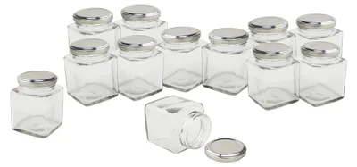 Produktbild von XXL Gewürzgläser mit Deckel, 12 Stück, 200 ml für Kräuter
