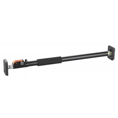 A black extension pole with an orange adjustment mechanism and black end caps is shown against a white background.