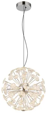 Produktbild von LED Hängeleuchte, Silber, Metall, Kristall, Höhenverstellbar, Ø 45 cm