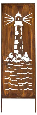 Produktbild von Sichtschutz Metall - 160 cm x 50 cm - Edelrost - Rostoptik Sichtschutz für Garten - Sichtschutzelement - Sichtschutzwand - Gartendekoration Zaun