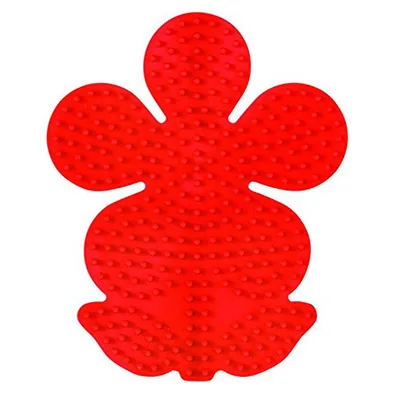 Produktbild von Hama® Bügelperlen Stiftplatte Blume, farbig, rot.