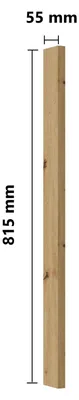 Produktbild von Unterschrank Passleiste Küche Eiche Artisan, Stilo, Solano Küchenzeile Küchenblock Einbauküche - Breite 5,50 cm x Höhe 81,50 cm x Tiefe 1,60 cm.