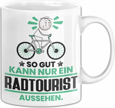 Produktbild von Radtourist Geschenk Tasse So Gut Kann Nur Ein Radtourist Aussehen Geschenkidee Kaffee-Becher (Weiß)