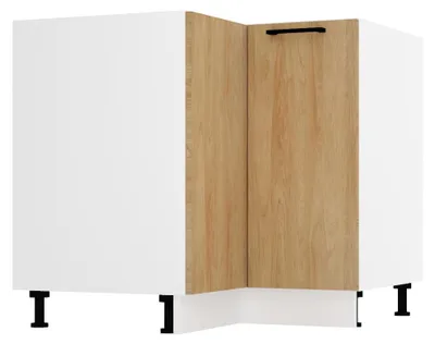 Produktbild von Küchenunterschrank 87 cm - Hicora-Eiche - Eckküchenschrank - ohne Arbeitsplatte - Soft-Close-System
