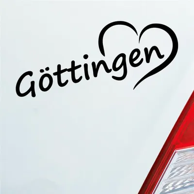 Produktbild von Auto Aufkleber Göttingen Herz Stadt City Liebe Love Heimat 19x8 cm Schwarz Matt Sticker Heckscheibenaufkleber