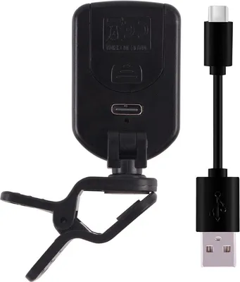 Obrázok produktu pre Gitarová ladička Clip On pre dvanásťtónovú rovnomernú temperamentnú gitaru Basové husle Ukulele Farebné podsvietenie LED obrazovky Prenosná gitarová ladička so skladacím otočným flexibilným silikónovým klipom Univerzálne gitarové príslušenstvo