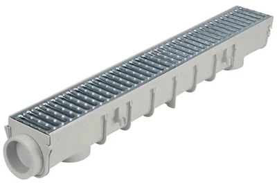 Imagen del producto de Canalón con rejilla metálica, de 5 pulgadas, 1 unidad, para jardín y terraza