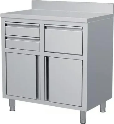Produktbild von Arbeitstisch aus Edelstahl 1000x600x1150 mm
