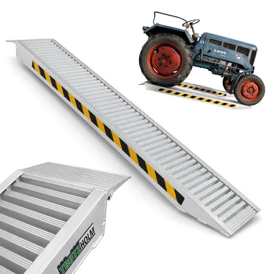 Produktbild von TRUTZHOLM 1x Schwerlastrampe 1900 kg Länge 212 cm Alu Breite 30 cm für Minibagger Kettenfahrzeuge