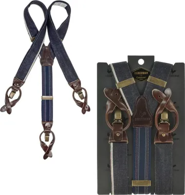 Produktbild von Sir Redman Hosenträger Herren 35mm Denim Selvedge Sunday blau mit braun