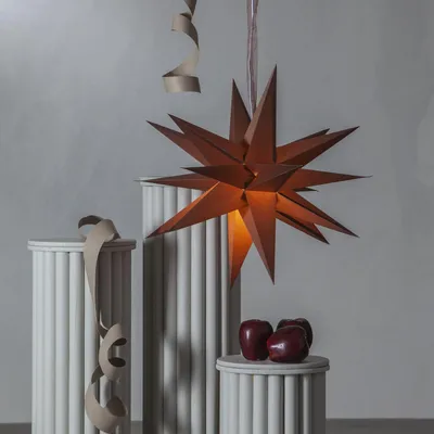 Zdjęcie produktu dla Gwiazda wisząca brązowa 3D DECEMBER 55 cm