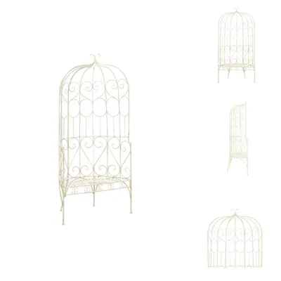 Image de vidaXL Banc de jardin 95 cm Fer antique Blanc - Bancs de jardin