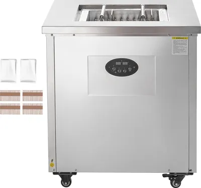 Zdjęcie produktu dla SucceBuy Komercyjna maszyna do lodów, zestaw pojedynczych foremek - 40-częściowa maszyna do lodów do robienia popsicles, wykonana ze stali nierdzewnej, komercyjna maszyna do lodów do popsicles