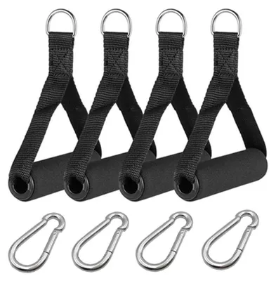 Image de 4 poignées pour élastiques de résistance, accessoires de fitness
