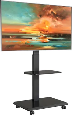 Produktbild von Azomor® Verstellbare TV Standfuß mit Regal und Verstecktem Kabelmanagement für Großbildfernseher