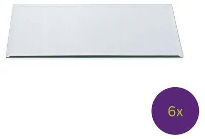 Produktbild von 6er Set Spiegelplatte, Deko Tischspiegel 30x15cm Glas rechteckig Sandra Rich