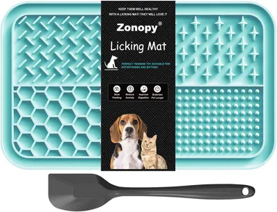 Produktbild von Futterautomat Leckmatte für Hunde und Katzen mit Saugnäpfen, 1 Packung Leck-Pommes für langsames Fressen für Hunde zur Angstlinderung, Hundespielzeug-