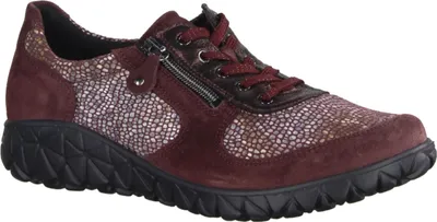 Zdjęcie produktu dla Waldläufer Havy H89001-020 Orthotritt damskie, niskie buty, czerwony, skóra/rozciągliwość - buty damskie, wygodne sznurowane buty, czerwony, skóra/tekstylia (zamów brzoza-rozciągliwość/granat)
