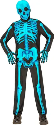 Obrázok produktu pre Neónový modrý kostým na Halloween, veľkosť:128