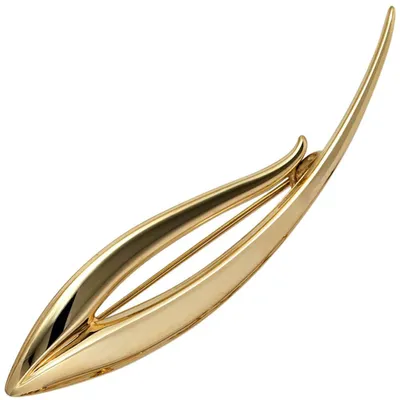 Produktbild von Brosche mit Nadelsicherung 333 Gold Gold Gelbgoldbrosche poliert Damen