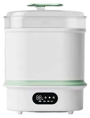 Produktbild von Zimilo Babyflaschen-Sterilisator & Trockner, 6 Flaschen, 4 Funktionen, One-Touch, Auto-Off, Filter, Flaschenwärmer für Babyflaschen & Sauger, Weißgrün