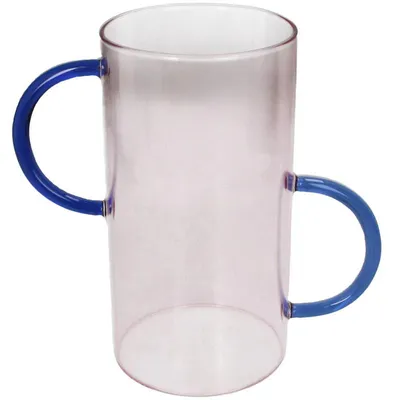 Image de Collection HD, vase en verre rose, 20x11x21 cm