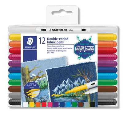 Obrázok produktu pre STAEDTLER Fasermaler D.spitze textil 12ST