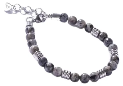 Image de Bracelet en perles pour homme avec larvikite MCGB5026