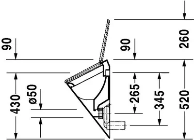 Produktbild von Duravit Duravit Urinal STARCK 1 320x285mm f De o Fliege we