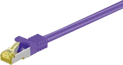 Produktbild von Goobay RJ45 Patchkabel CAT 6A S/FTP (PiMF), 500 MHz mit CAT 7 Rohkabel, Violett