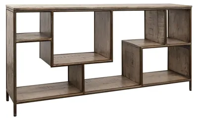 Immagine prodotto di MASSIVMOEBEL24 | scaffale in legno di Mango 183x40x90 marrone laccato HEAVY INDUSTRY #206