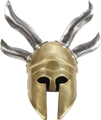 Obrázek produktu pro vidaXL Helma řeckého válečníka Antique Replica for LARP Brass Steel