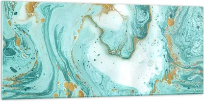 Produktbild von Bilder auf glas - Abstraktion blau Wasser modern - 120x50cm - Glasbilder - Wandbilder - Kunstdruck - zum Aufhängen bereit - Wanddekoration aus Glas - Glas Bilder - Wandbild auf Glas - GAB120x50-2937